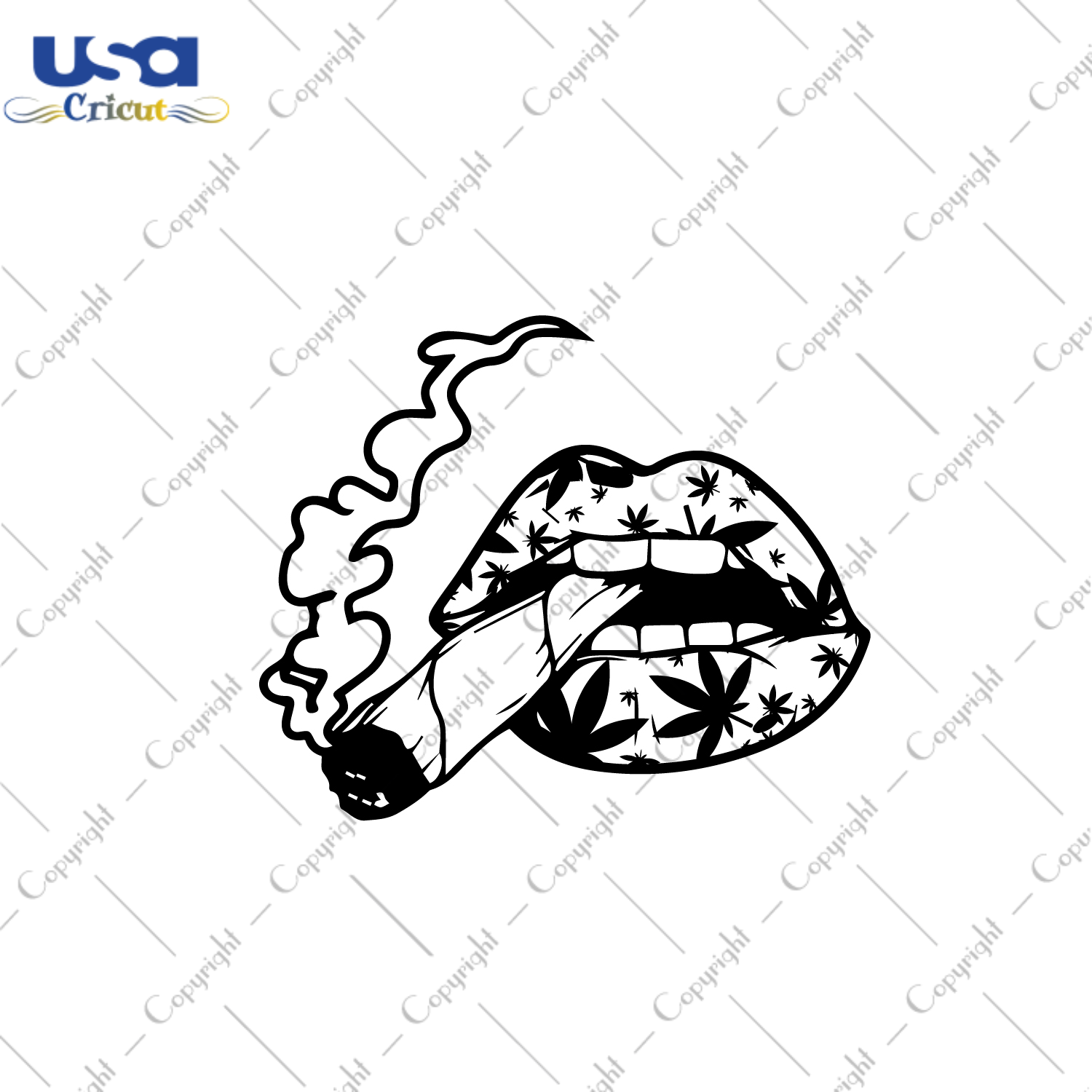 Cannabis Sexy Smoking Lips Diy Crafts Svg Files For Cricut, Silhouette Sublimation Files