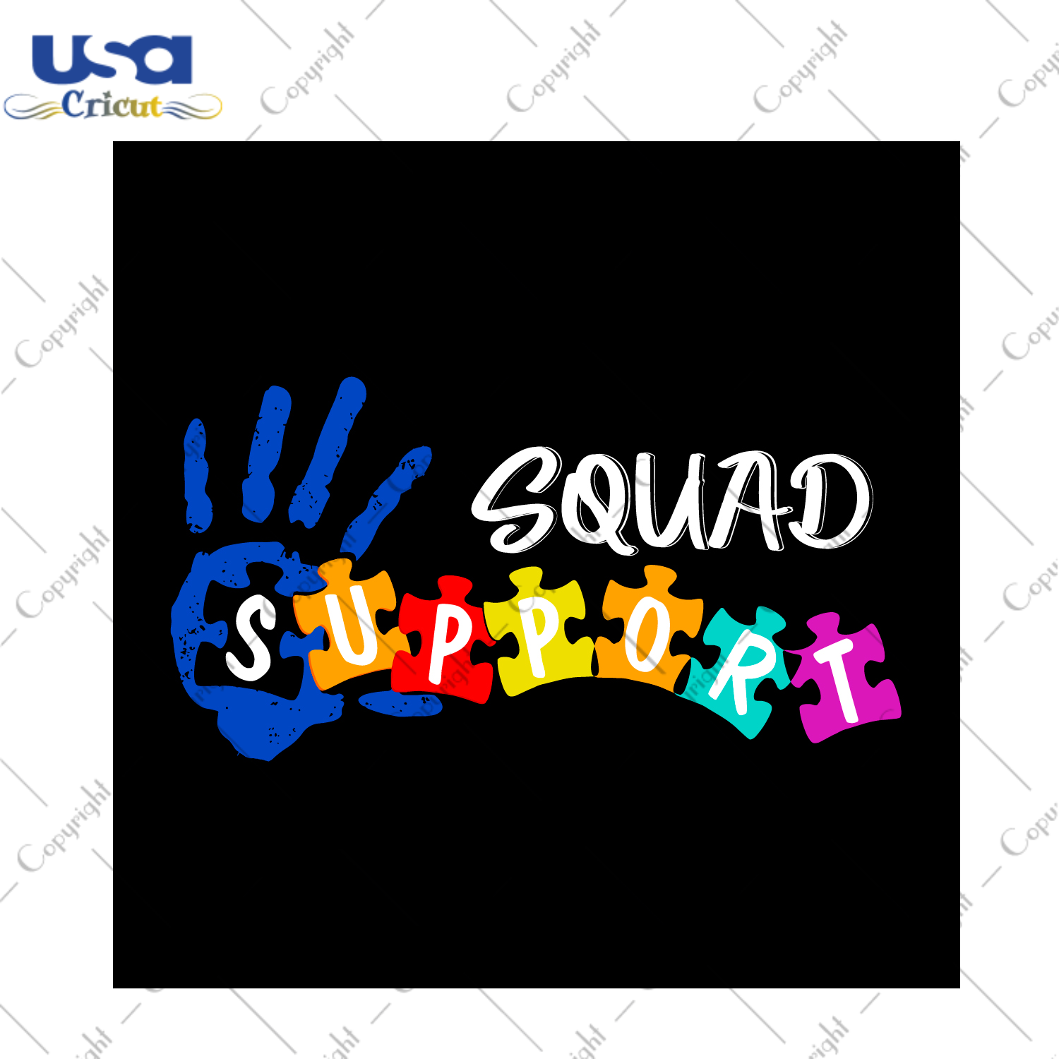 Autism Gift, Squad Support Diy Crafts Svg Files For Cricut, Silhouette Sublimation Files