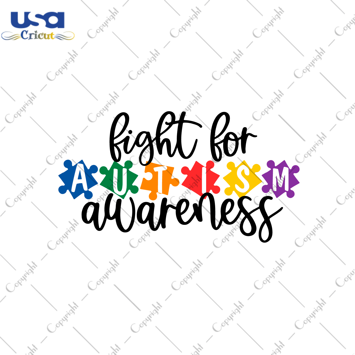 Autism Gift, Fight For Awareness Diy Crafts Svg Files For Cricut, Silhouette Sublimation Files