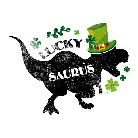 St Patricks Day Lucky Saurus Diy Crafts Svg Files For Cricut, Silhouette Sublimation Files