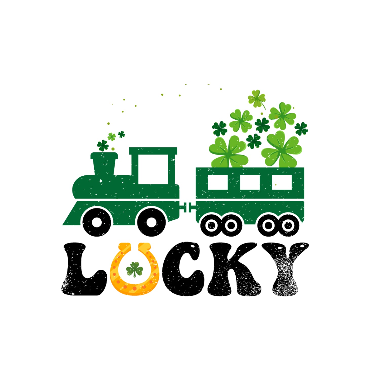 St Patricks Day Train Lucky Shamrock Diy Crafts Svg Files For Cricut, Silhouette Sublimation Files