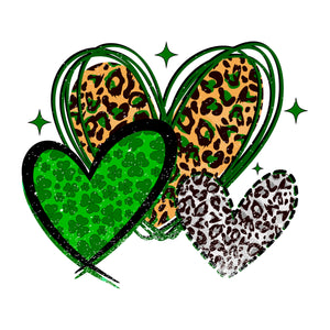 St Patricks Day Heart Leopart Diy Crafts Svg Files For Cricut, Silhouette Sublimation Files