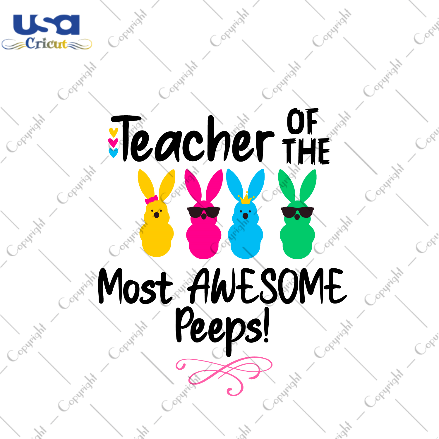 Easter Day Gift, Teacher Of The Most Awesome Peeps Diy Crafts Svg Files For Cricut, Silhouette Sublimation Files