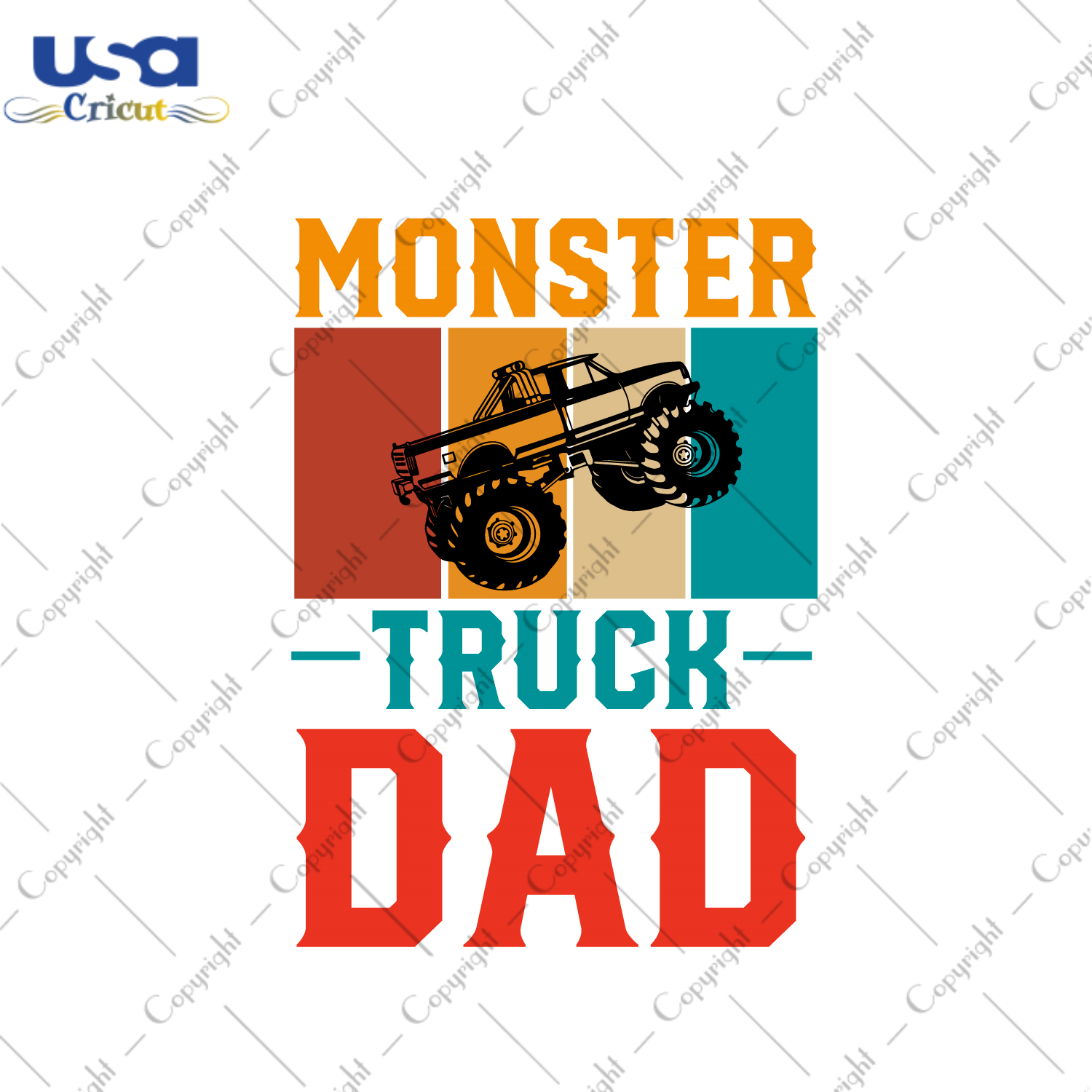 Father's Day Gift, Monster Truck Dad Diy Crafts Svg Files For Cricut, Silhouette Sublimation Files