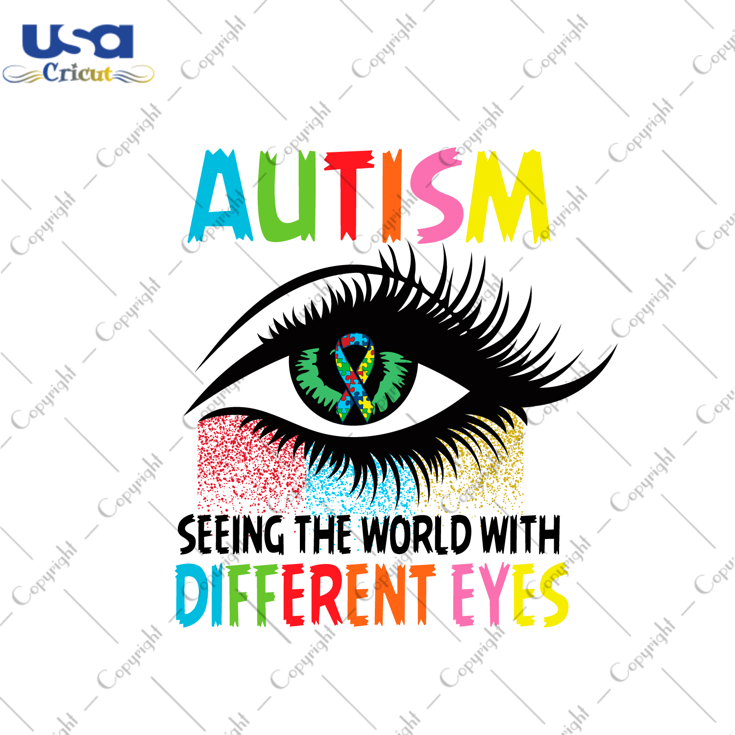 Autism Gift, Seing The World With Different Eyes Diy Crafts Svg Files For Cricut, Silhouette Sublimation Files