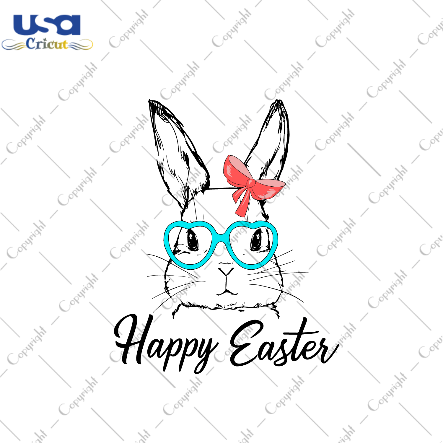 Happy Easter Cute Rabbit Gift Diy Crafts Svg Files For Cricut, Silhouette Sublimation Files