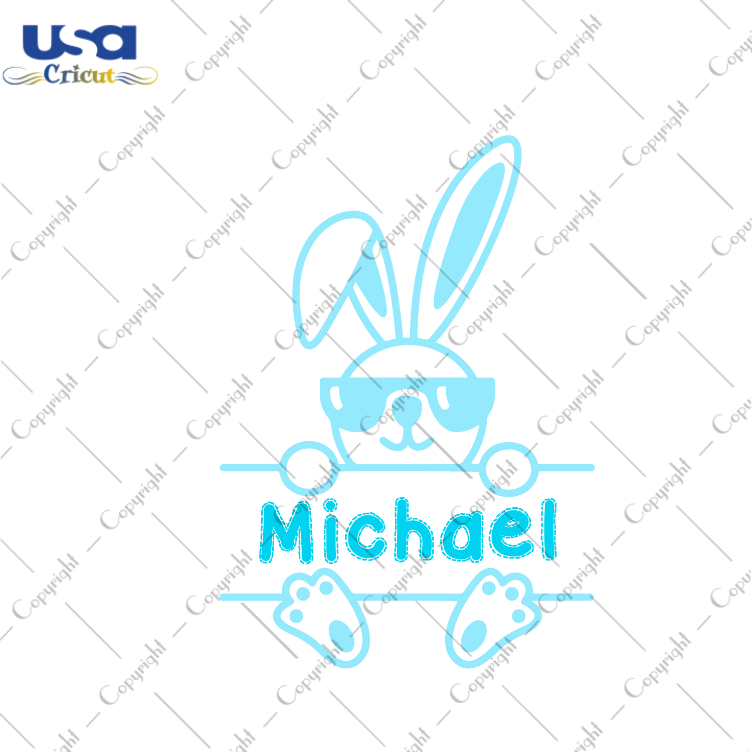 Easter Day Gift, Bunny Michael Boy Name Diy Crafts Svg Files For Cricut, Silhouette Sublimation Files