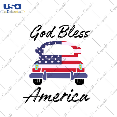 God Bless America Truck Design Gift Diy Crafts Svg Files For Cricut, Silhouette Sublimation Files