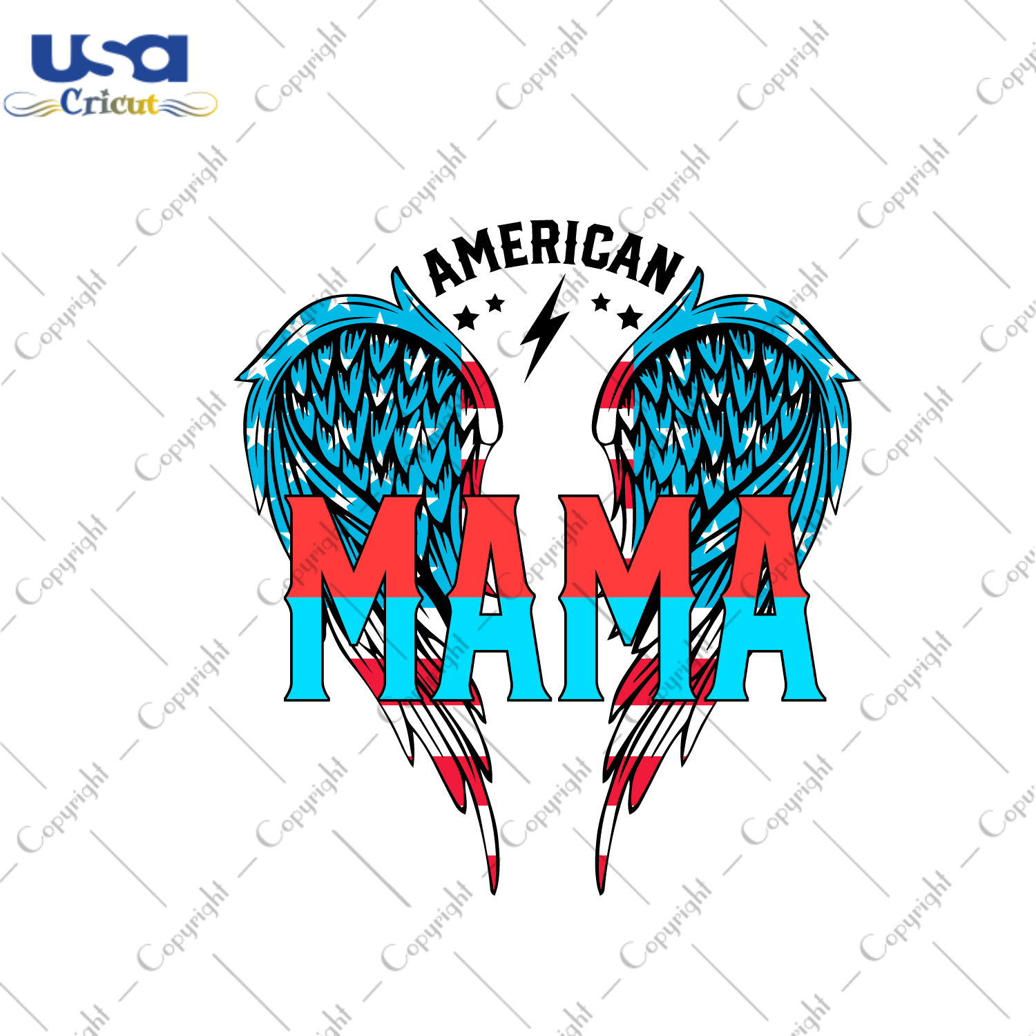 American Mama Wings Gift Diy Crafts Svg Files For Cricut, Silhouette Sublimation Files