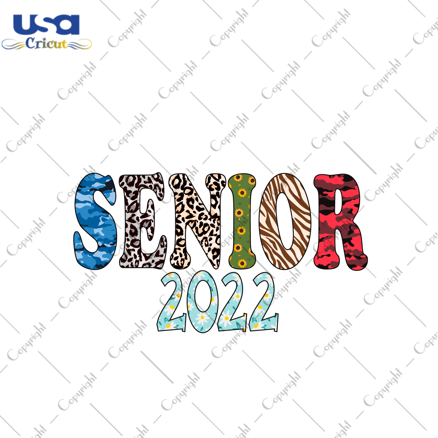 Graduation Gift, Senior 2022 Pattern Print Diy Crafts Svg Files For Cricut, Silhouette Sublimation Files