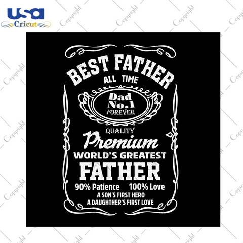 Father's Day Gift, Best Father All Time Diy Crafts Svg Files For Cricut, Silhouette Sublimation Files