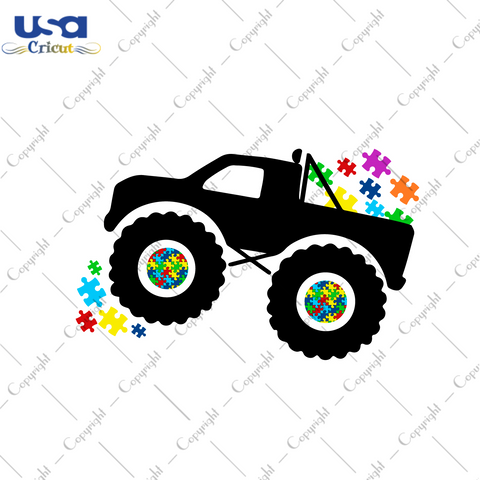 Autism Awareness Puzzle Jeep Gift Diy Crafts Svg Files For Cricut, Silhouette Sublimation Files