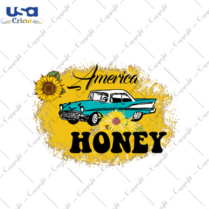 America Honey Sunflower Design Gift Diy Crafts Svg Files For Cricut, Silhouette Sublimation Files