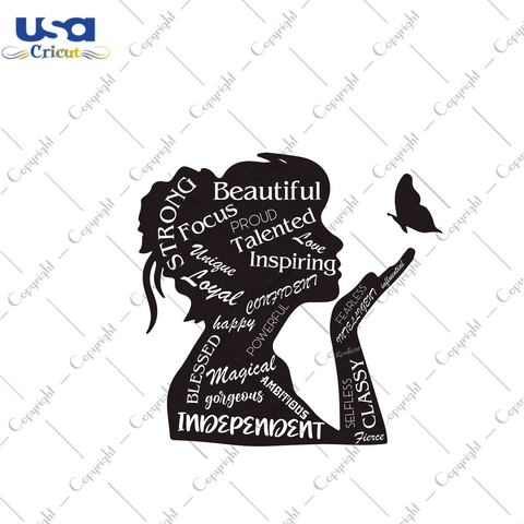 Beautiful Black Girl Gift Diy Crafts Svg Files For Cricut, Silhouette Sublimation Files