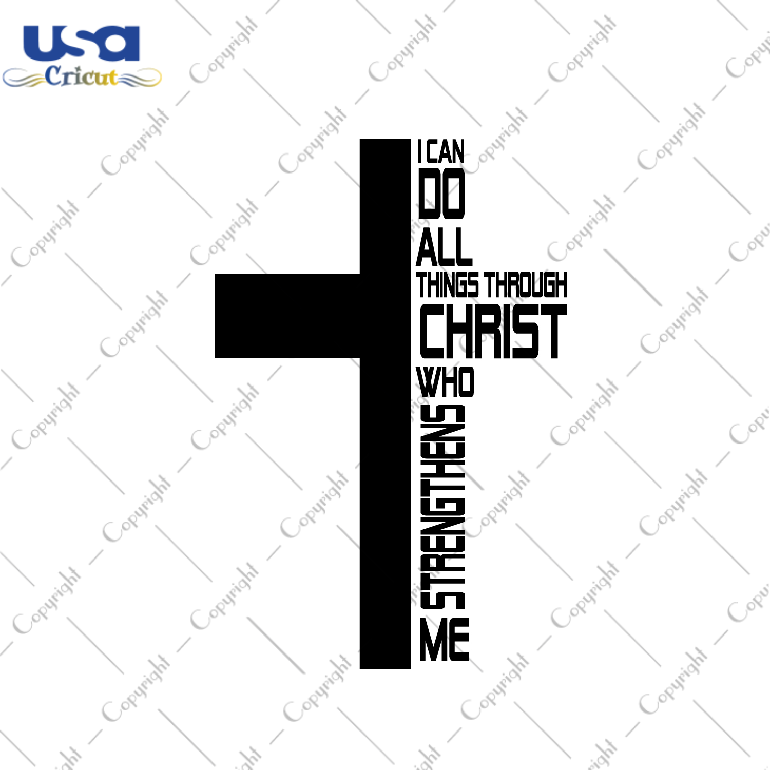 Christian Cross Quote Gift Diy Crafts Svg Files For Cricut, Silhouette Sublimation Files