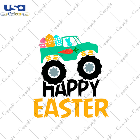 Easter Day Gift, Happy Easter Egg Truck Diy Crafts Svg Files For Cricut, Silhouette Sublimation Files