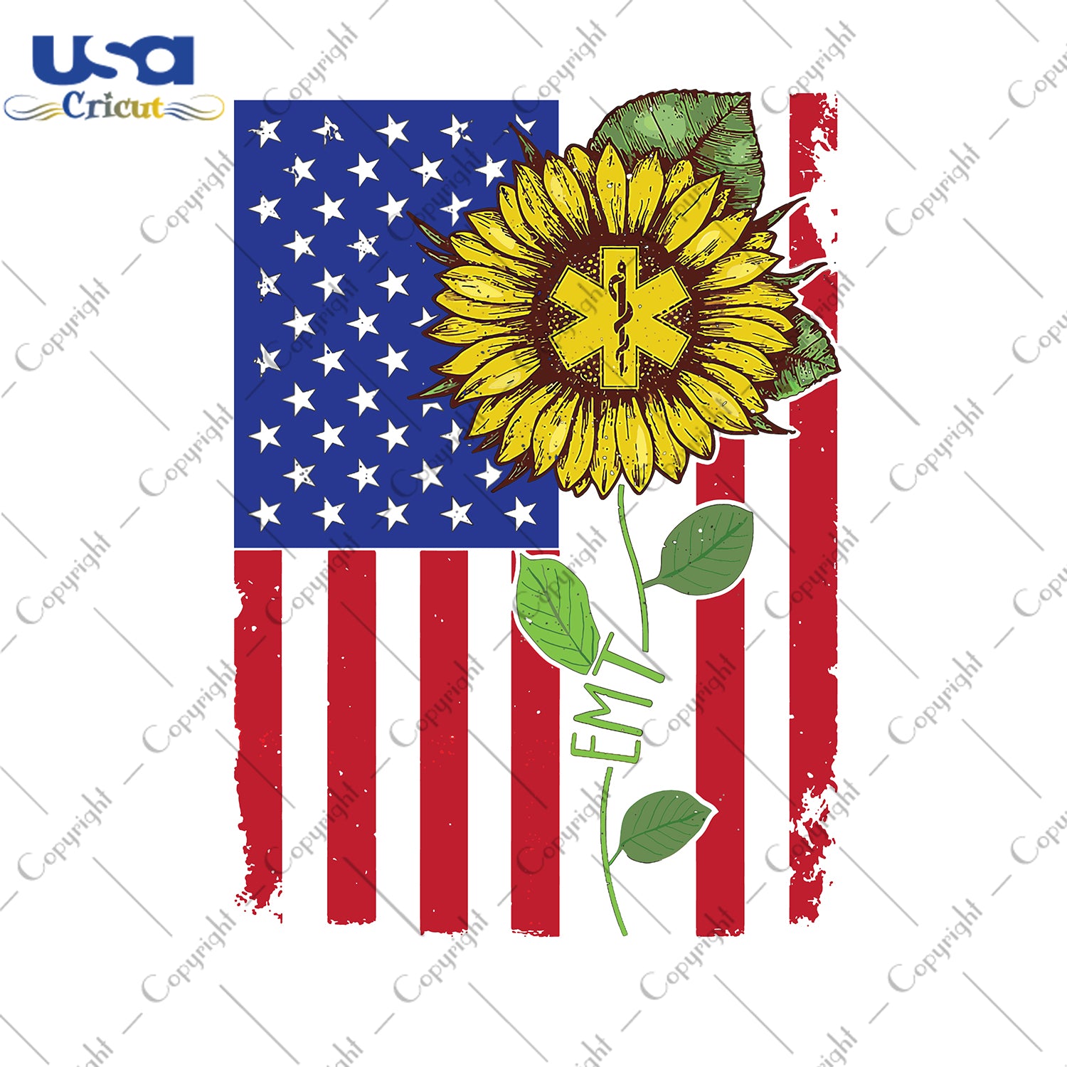 Sunflower Svg, Independence Day, Flag Day Svg, Freedom Day, Svg File Diy Crafts Svg Files For Cricut, Silhouette Sublimation Files - USA Cricut