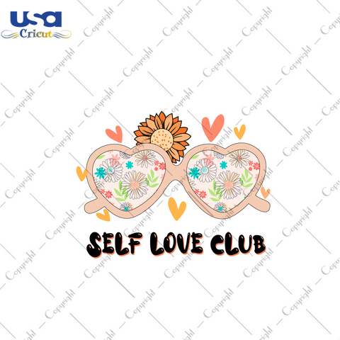 Self Love Club Boho Gift Diy Crafts Svg Files For Cricut, Silhouette Sublimation Files