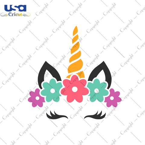 Flower Unicorn Gift Diy Crafts Svg Files For Cricut, Silhouette Sublimation Files