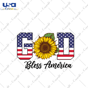 God Bless America Sunflower Images Gift Diy Crafts Svg Files For Cricut, Silhouette Sublimation Files