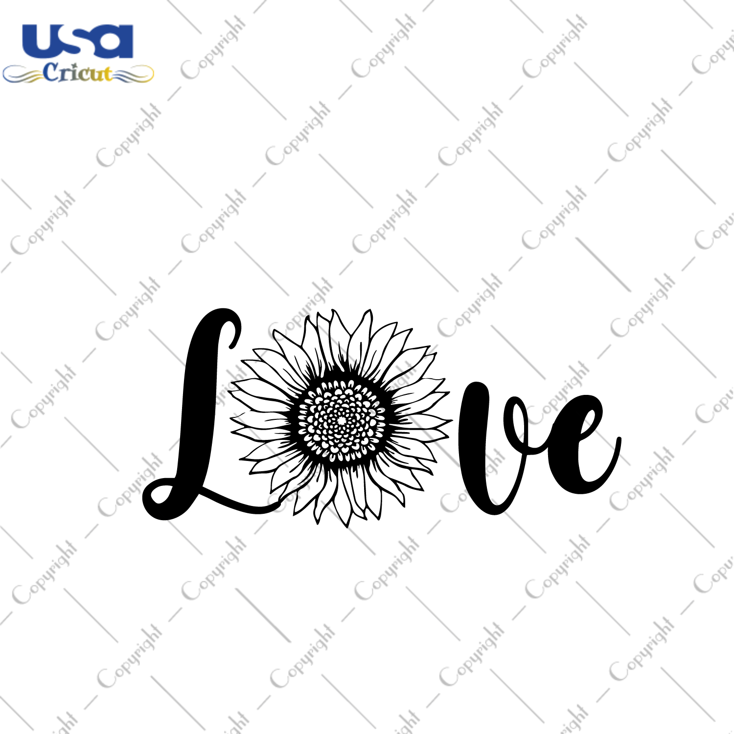 Sunflower Love Silhouette SVG Gift Diy Crafts Svg Files For Cricut, Silhouette Sublimation Files