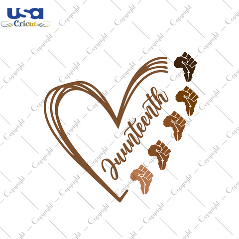 Juneteenth Heart Gift Diy Crafts Svg Files For Cricut, Silhouette Sublimation Files