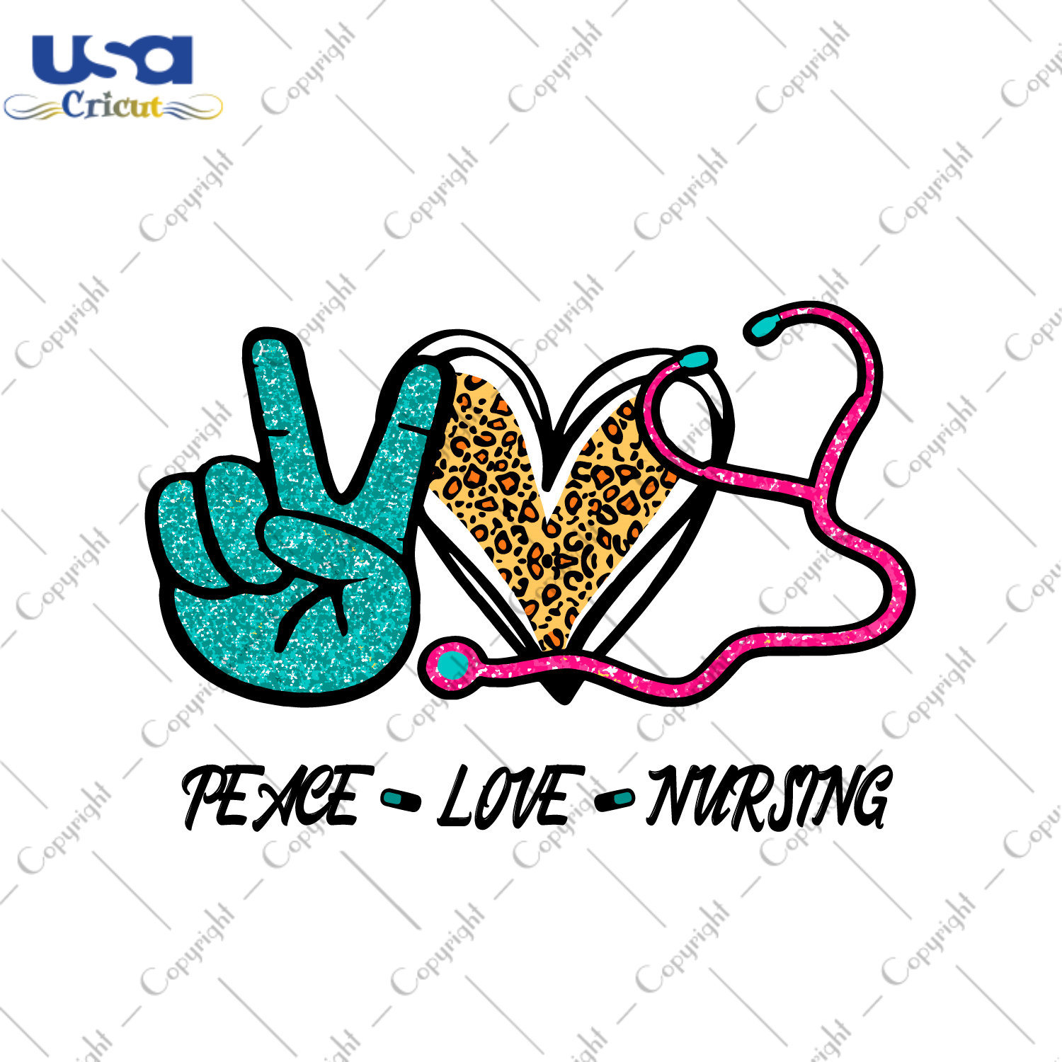 Peace Love Nursing Gift Diy Crafts Svg Files For Cricut, Silhouette Sublimation Files