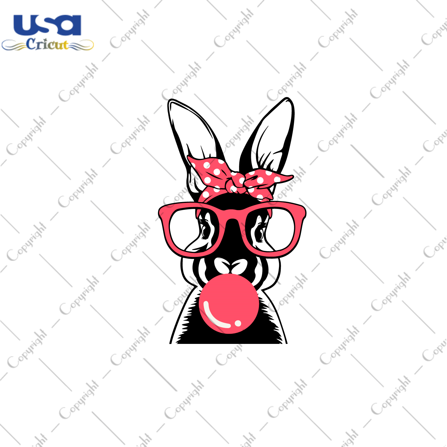 Easter Bunny Wearing Sunglasses Gift Diy Crafts Svg Files For Cricut, Silhouette Sublimation Files