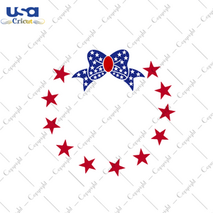 4th of july stars with ribbon 4th Of July Gift Diy Crafts Svg Files For Cricut, Silhouette Sublimation Filesnts