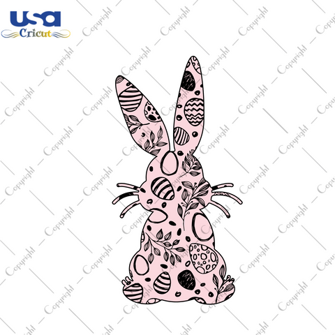 Easter Day Gift, Floral Bunny Diy Crafts Svg Files For Cricut, Silhouette Sublimation Files