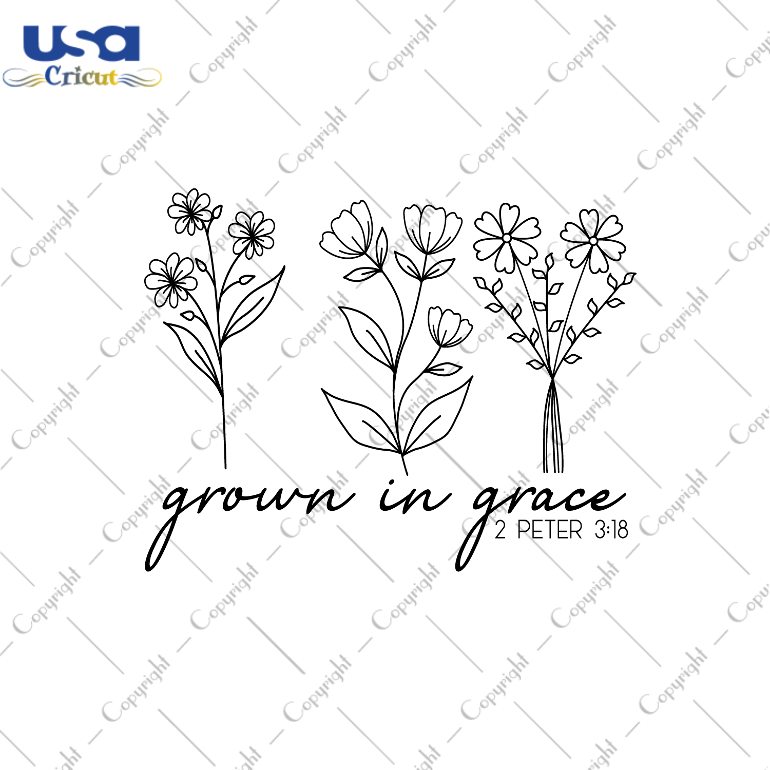 Christian Gift, Grown In Grace Diy Crafts Svg Files For Cricut, Silhouette Sublimation Files