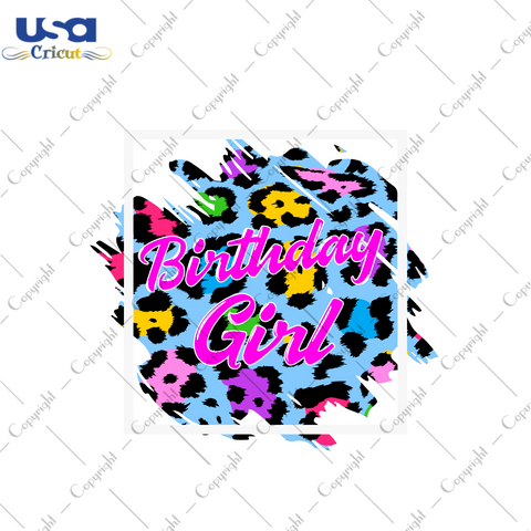 Birthday Girl Pattern Print Gift Diy Crafts Svg Files For Cricut, Silhouette Sublimation Files