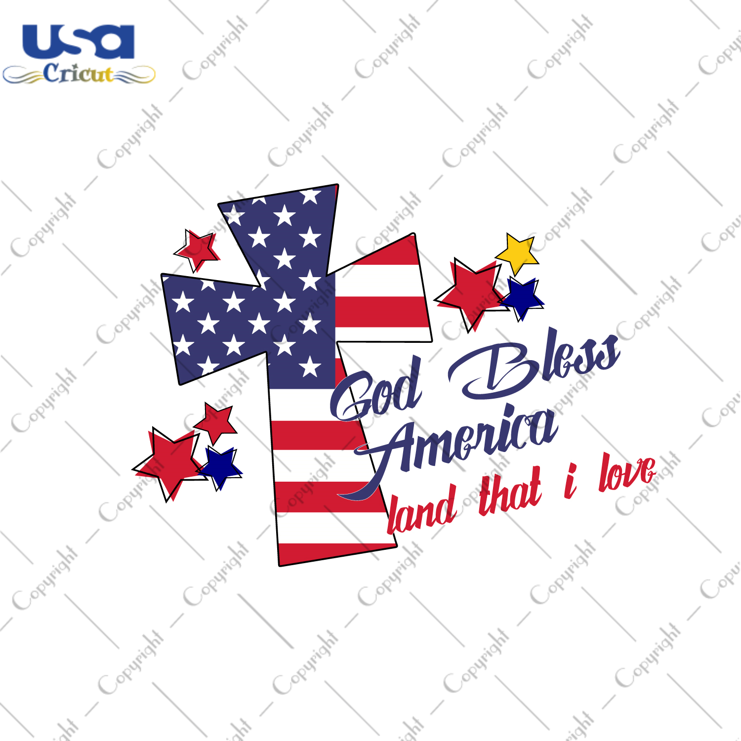 America Gift, God Bless America Land That I Love Diy Crafts Svg Files For Cricut, Silhouette Sublimation Files