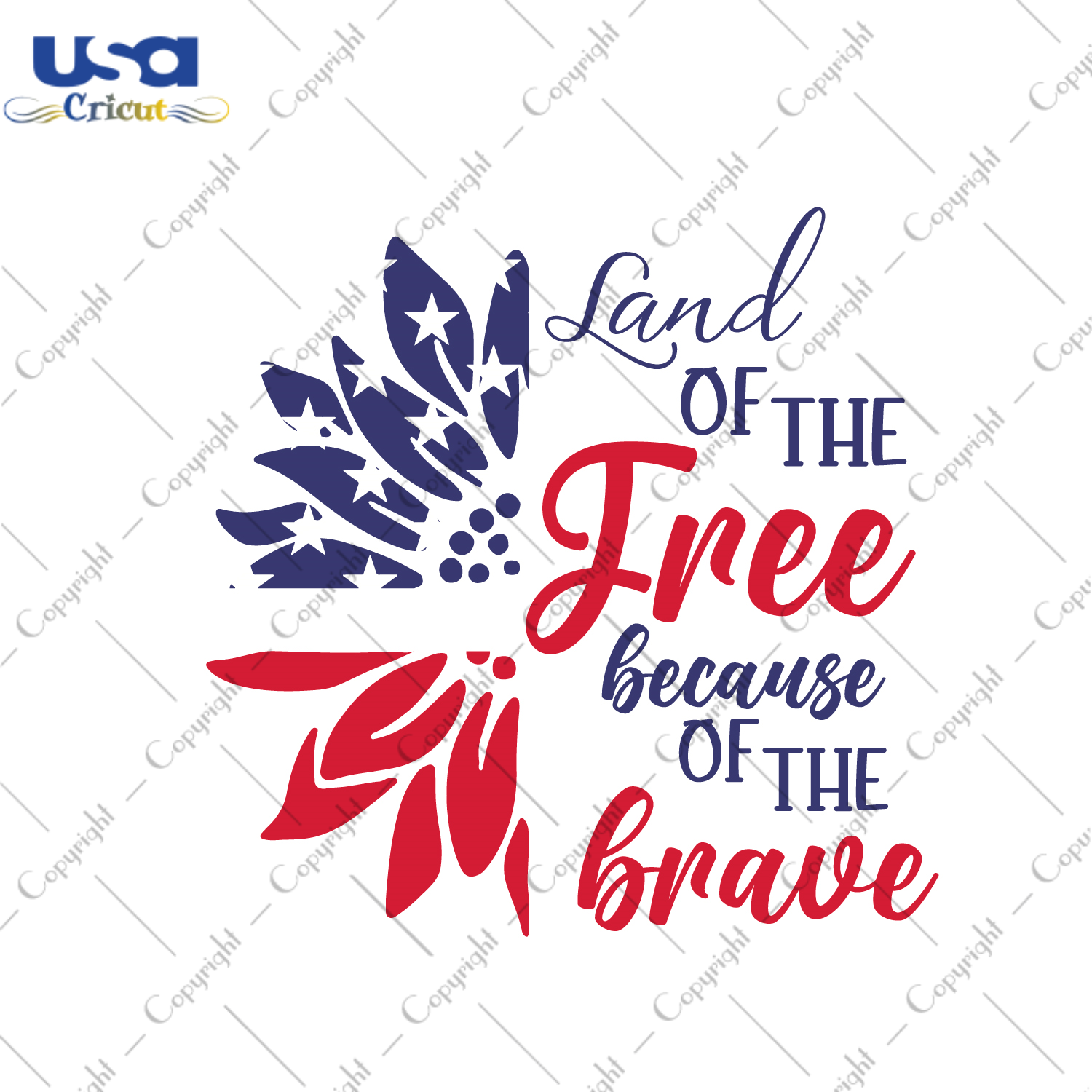 America Gift, Land Of The Free Because Of The Brave Diy Crafts Svg Files For Cricut, Silhouette Sublimation Files