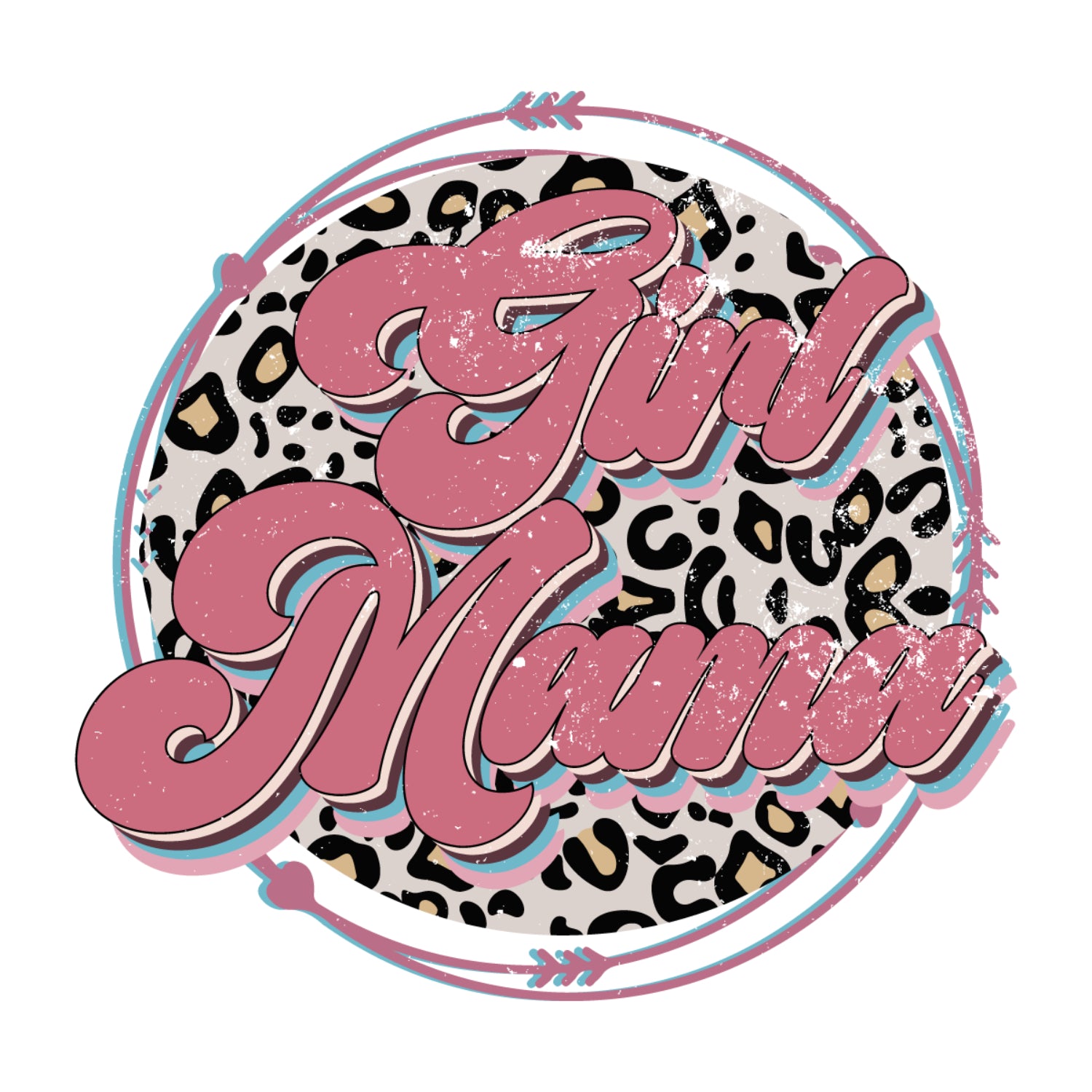 Girl Mama Circle Leopard Mother's Day Quotes Gift Diy Crafts Svg Files For Cricut, Silhouette Sublimation Files