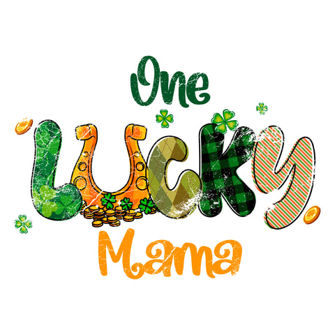 St Patricks Day One Lucky Mama Diy Crafts Svg Files For Cricut, Silhouette Sublimation Files