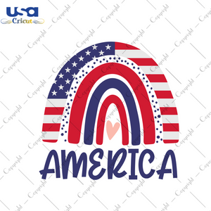 America Rainbow Images Gift Flag Diy Crafts Svg Files For Cricut, Silhouette Sublimation Files