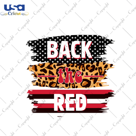 Firefighter Back The Red Pattern Print Images Diy Crafts Svg Files For Cricut, Silhouette Sublimation Files