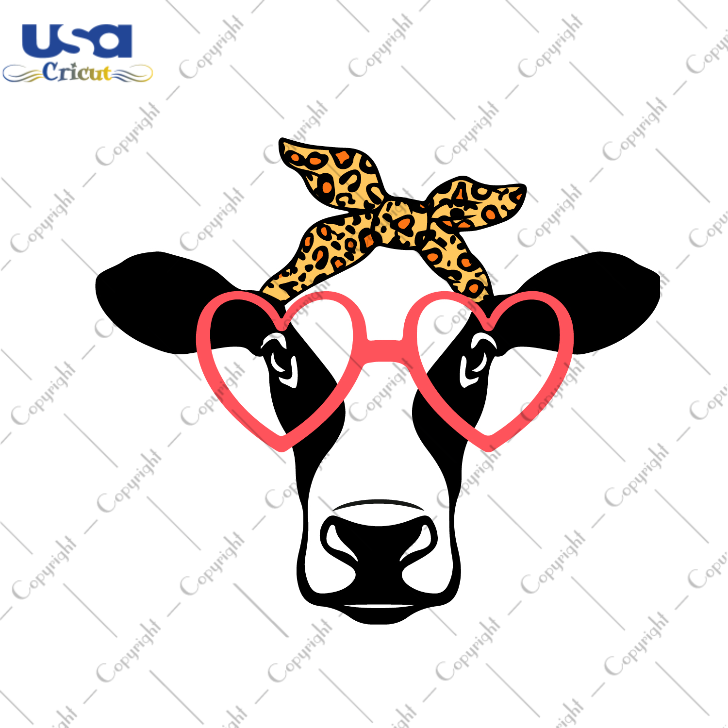 Cow Head Silhouette SVG Gift Diy Crafts Svg Files For Cricut, Silhouette Sublimation Files