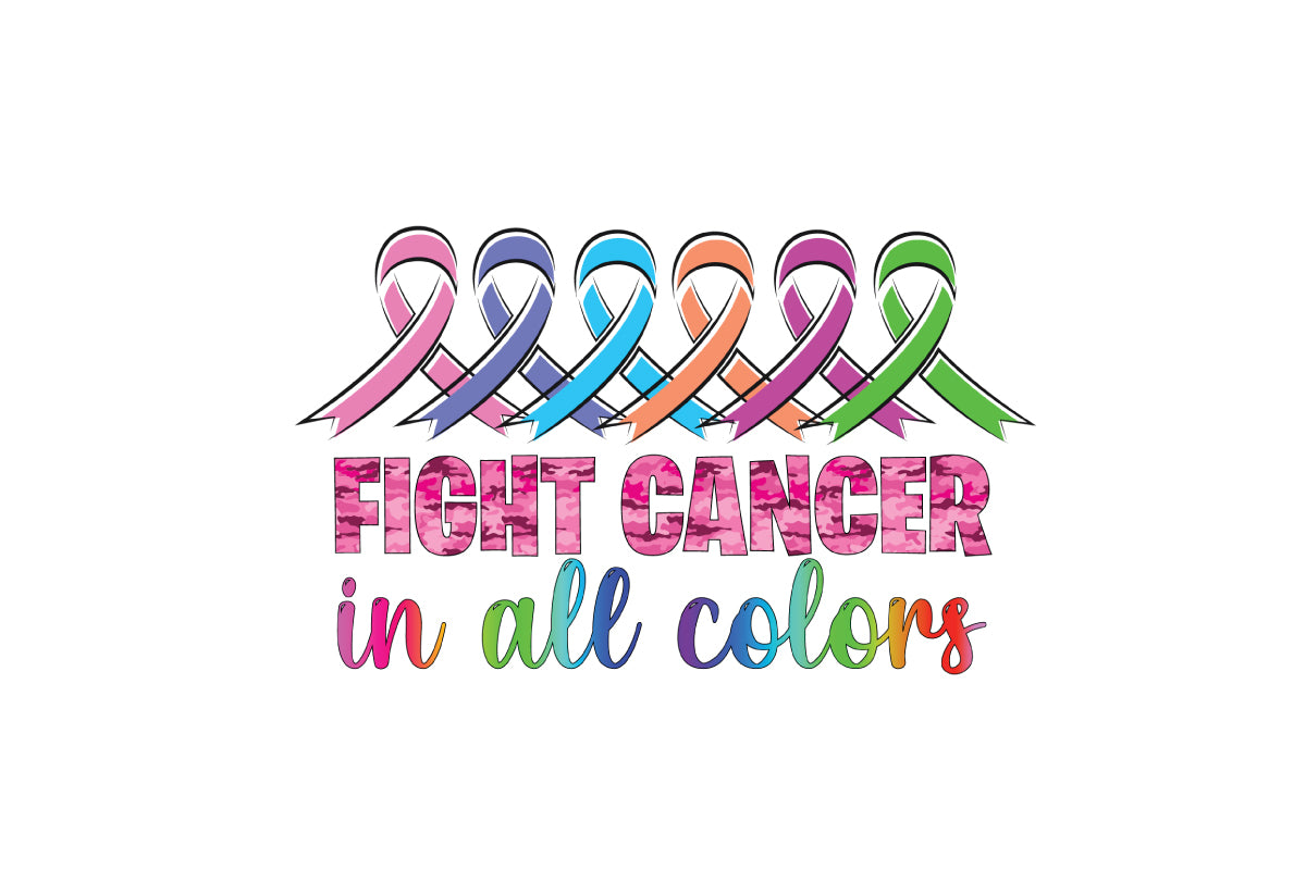 Fight Cancer In All Color Digital Diy Crafts Svg Files For Cricut