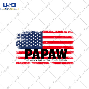 Father's Day Gift, Pawpaw American Flag Diy Crafts Svg Files For Cricut, Silhouette Sublimation Files