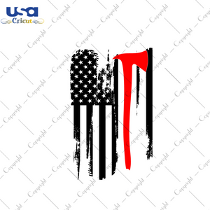 Firefighter American Flag Image Design Diy Crafts Svg Files For Cricut, Silhouette Sublimation Files