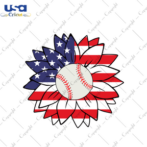 American Basebal Sunflower Gift Diy Crafts Svg Files For Cricut, Silhouette Sublimation Files