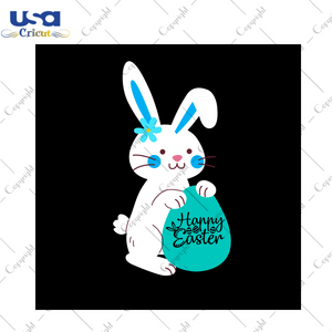 Easter Cute Blue Bunny Gift Diy Crafts Svg Files For Cricut, Silhouette Sublimation Files