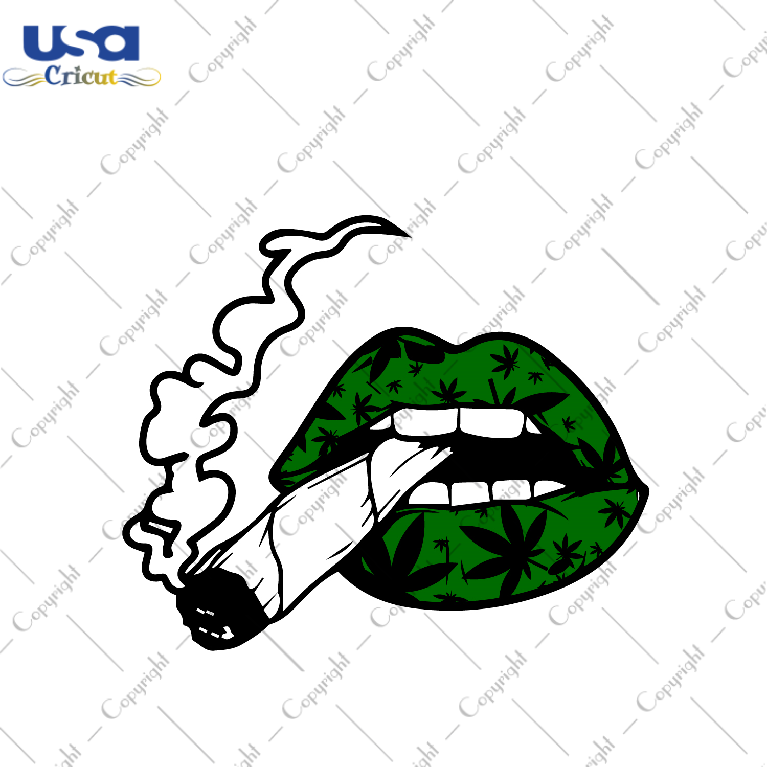 Cannabis Smoking Lips Gift Diy Crafts Svg Files For Cricut, Silhouette Sublimation Files