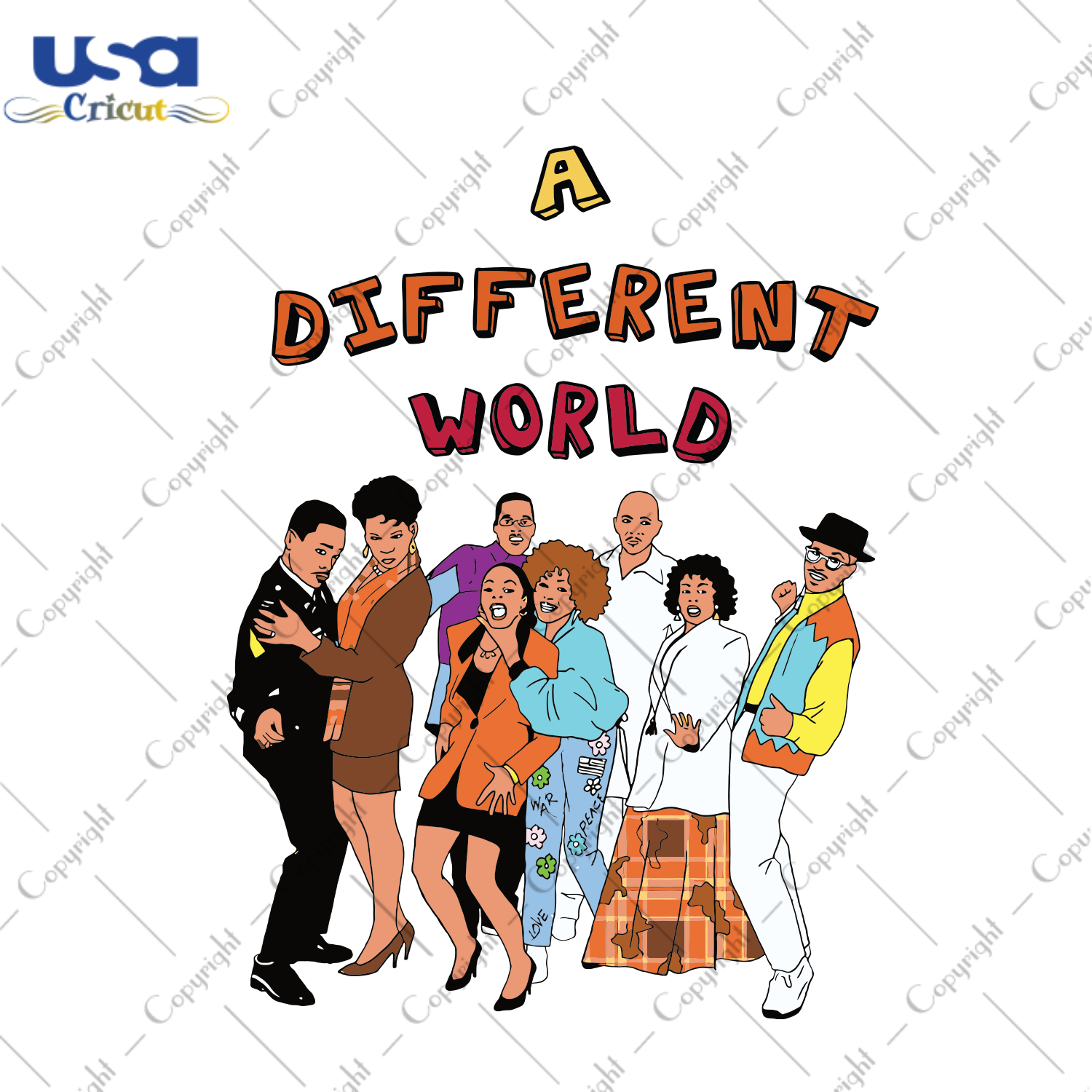 A Different World, Trending Svg, American Sitcom Svg, Television Series Svg, Series Svg, Television Svg, World Svg, Black People, Funny Series, Family Series, Gif For Family, Digital File, Vi