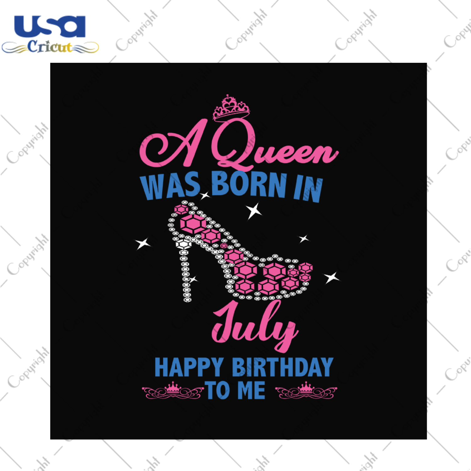 A queen was born in july happy birthday to me svg, birthday svg, a queen svg, july queen svg, july birthday svg, born in july svg, happy birthday svg, birthday party, birthday gifts, birthday queen svg, high heels svg, crown svg