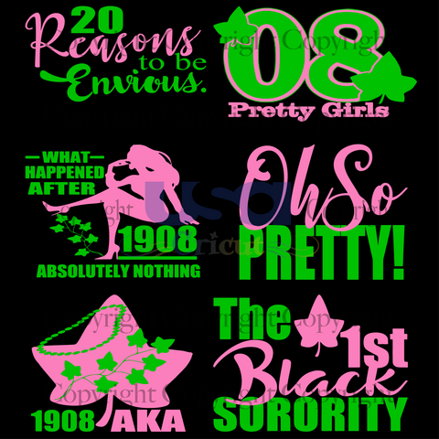 AKA 1908 Font Bundle, Alpha Kappa Alpha, Diy Crafts SVG Files For Cricut Instant Download File - USA Cricut