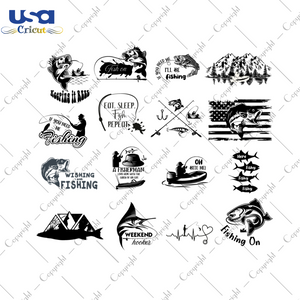 Fishing Bundle SVG Images Diy Crafts Svg Files For Cricut, Silhouette Sublimation Files