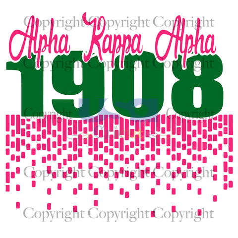 Alpha Kappa Alpha 1908, Alpha Kappa Alpha, HBCU Sorority,SVG files for cricut Instant Download Version - USA Cricut